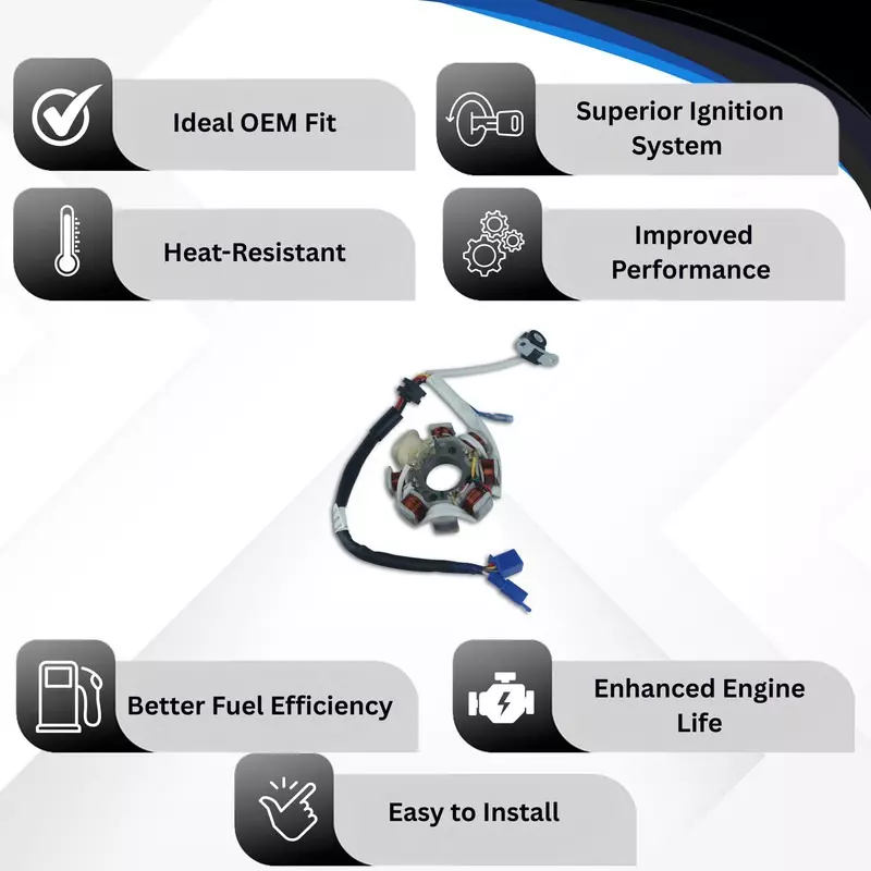 Varroc Coil Plate Assembly High-Performance Copper Winding for TVS Star City (ES), MGCP-TVSC-N8SS