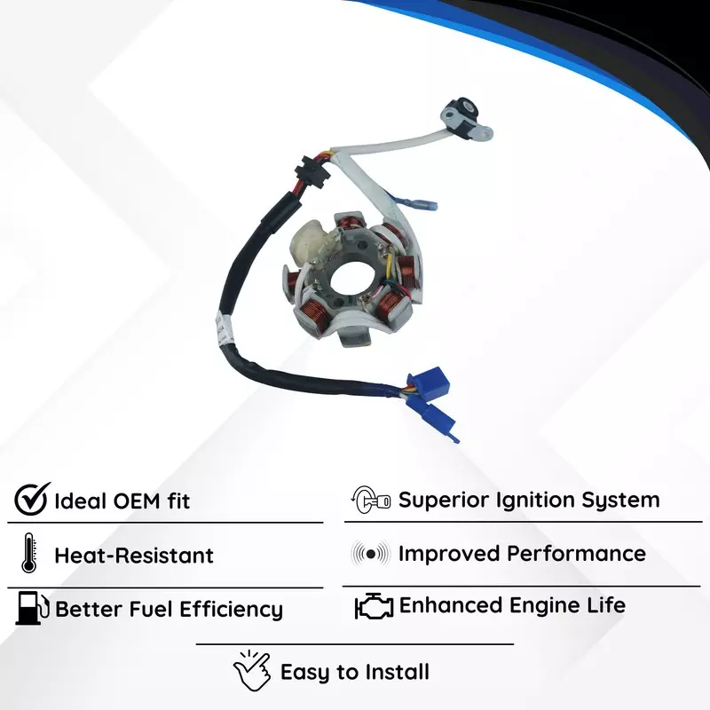 Varroc Coil Plate Assembly High-Performance Copper Winding for TVS Star City (ES), MGCP-TVSC-N8SS
