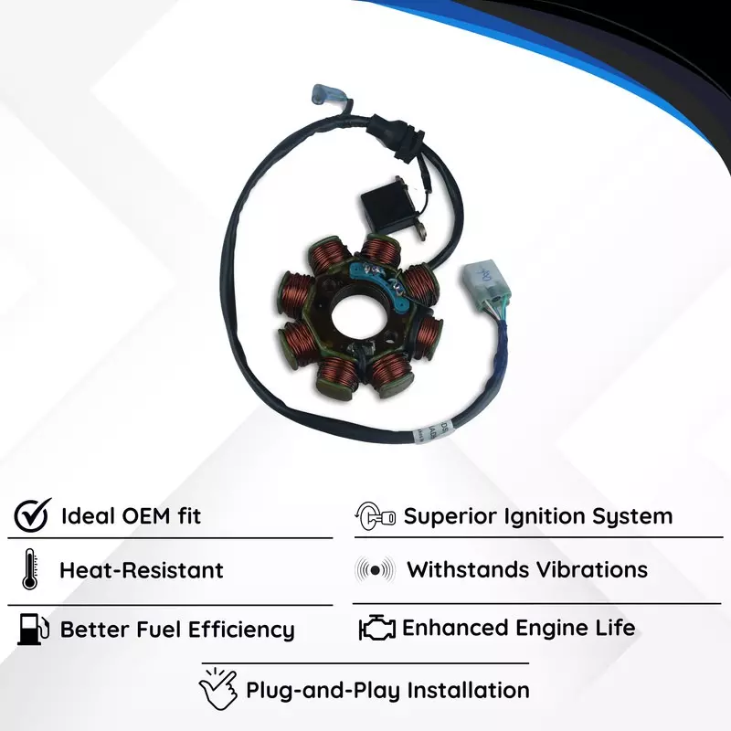 Varroc Coil Plate Assembly High-Performance Copper Winding for Bajaj Discover 125, Discover 150, Pulsar 135, MGCP-Discover-JP07