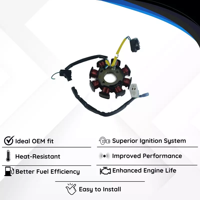 Varroc Coil Plate Assembly High-Performance Copper Winding for Hero Passion Pro, CD Deluxe, MGCP-PSPR-3131