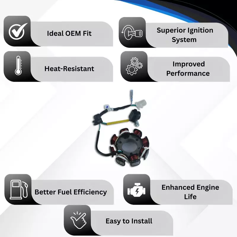 Varroc Coil Plate Assembly High-Performance Copper Winding for Honda Shine, MGCP-SHIN-3910