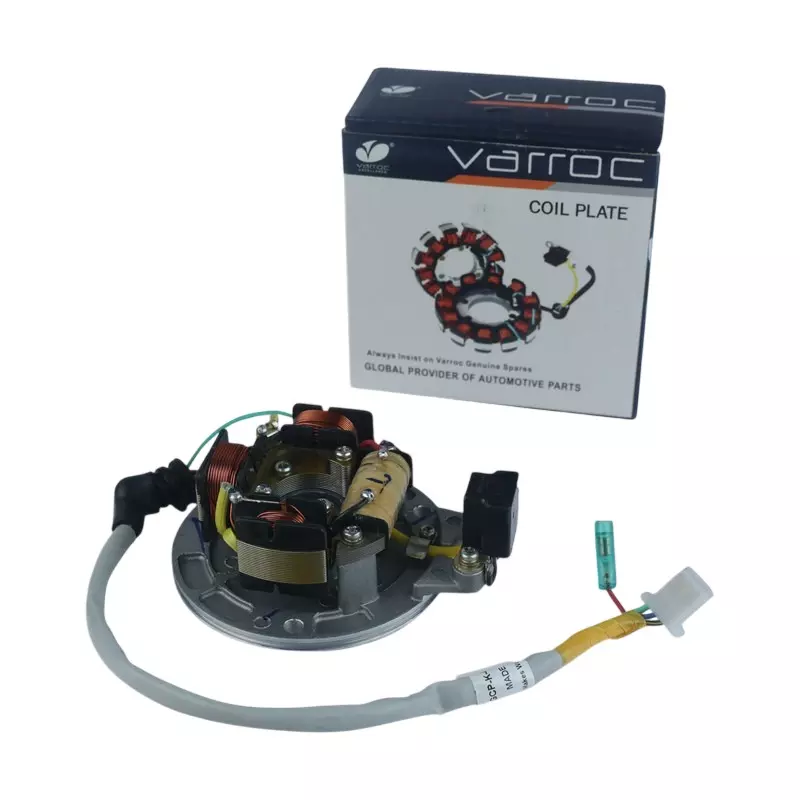 Varroc Coil Plate Assembly High-Performance Copper Winding for Bajaj Kawasaki 4S, MGCP-K-4S-3155