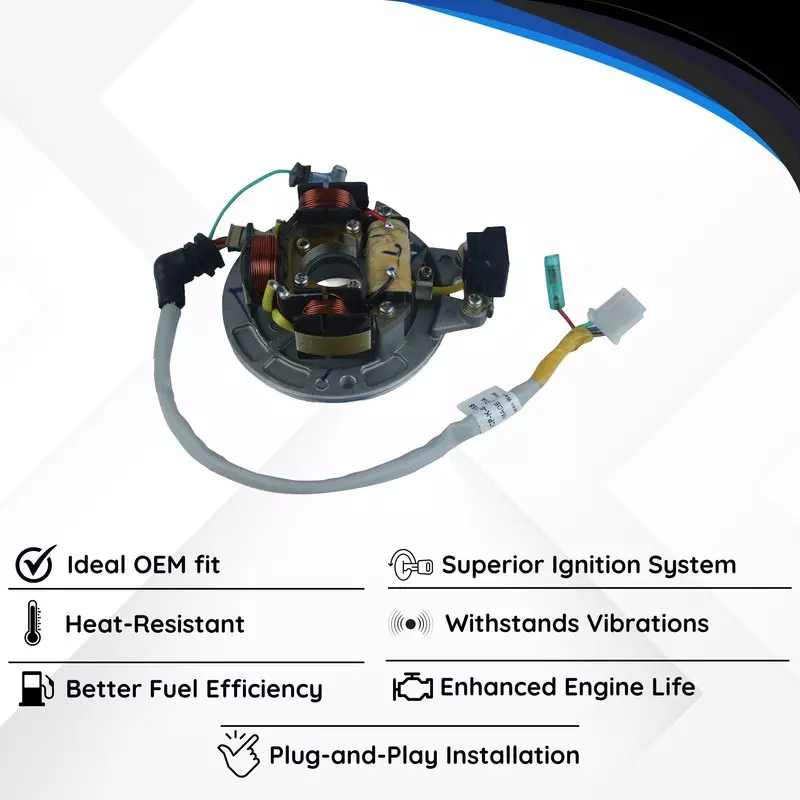 Varroc Coil Plate Assembly High-Performance Copper Winding for Bajaj Kawasaki 4S, MGCP-K-4S-3155