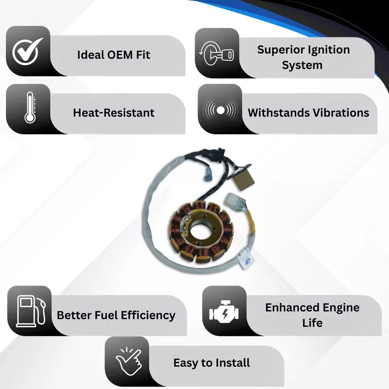 Varroc Coil Plate Assembly High-Performance Copper Winding for Bajaj Platina 100 ES, MGCP-PLTN-PF24