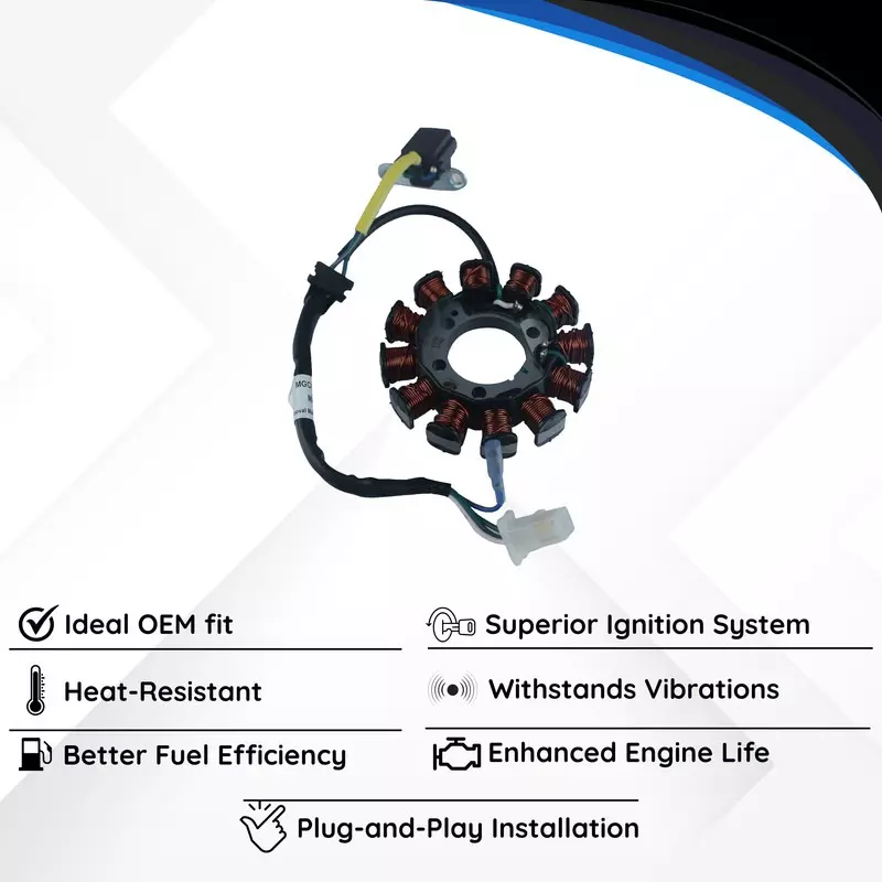 Varroc Coil Plate Assembly High-Performance Copper Winding for Honda Shine, MGCP-SHIN-3162