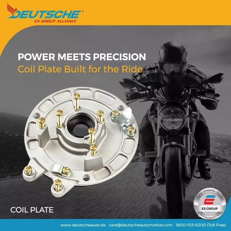 Deutsche Stator/Coil Plate Assembly for Hero Splendor+ BS-IV, HF Deluxe BS-IV, Passion Pro BS-IV, DEUS-1355B