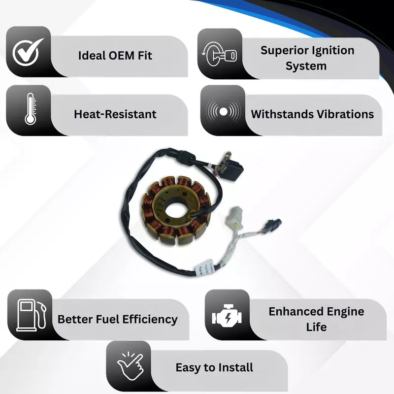 Varroc Coil Plate Assembly High-Performance Copper Winding for Bajaj Boxer BM150, MGCP-Boxer-PF69