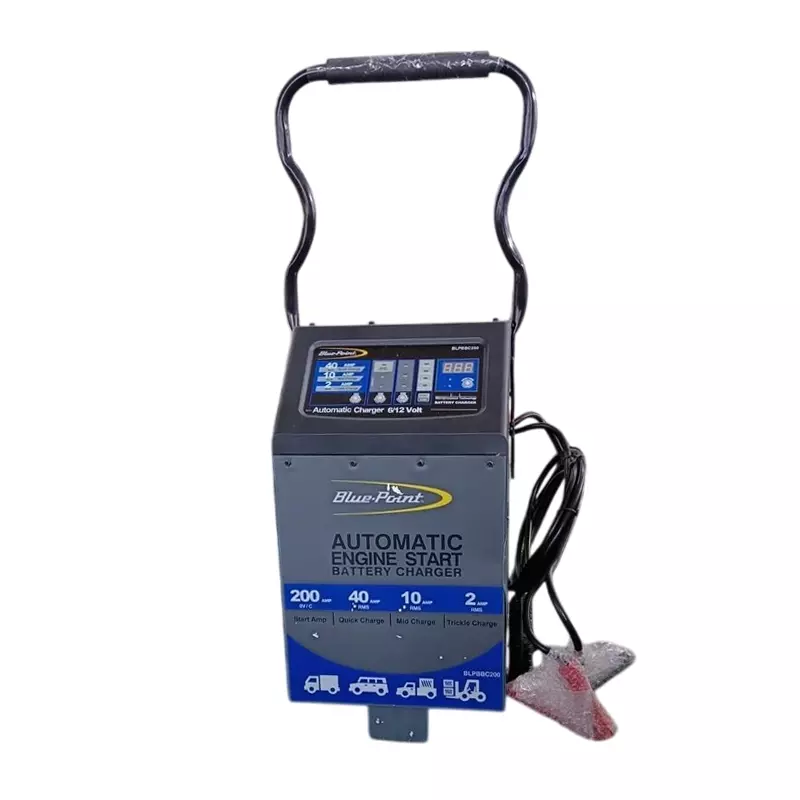 Blue-Point Portable Battery Charger with LCD Display and 220 V Input Voltage, BLPBBC8AP
