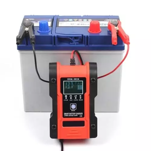amiciSmart Automatic Car Battery Charger 12 V 7-Stage Intelligent Battery Maintainer, 1xAC-CHAR-7A
