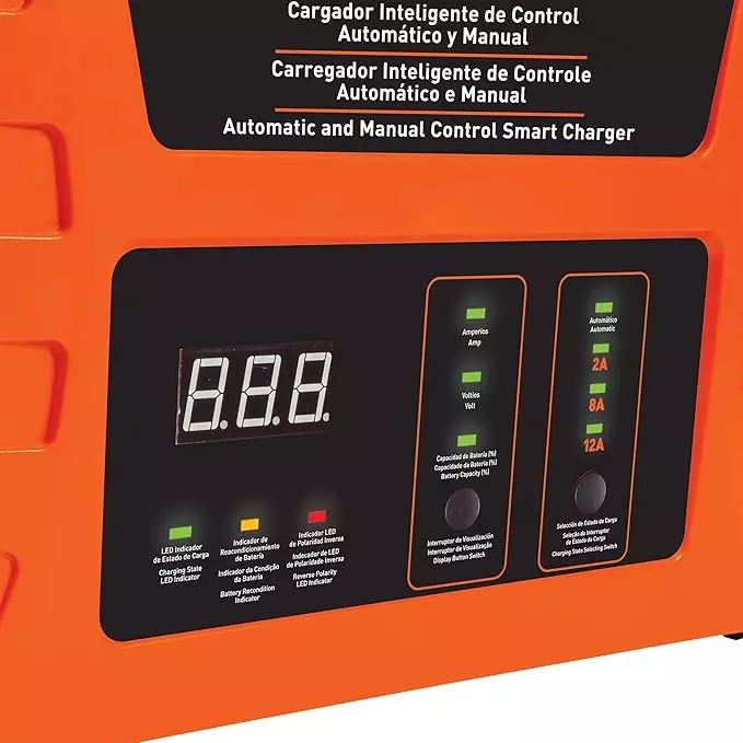 Black+Decker Automatic and Manual Control Smart Charger- BC12-B2