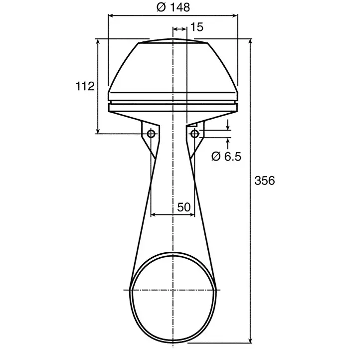 Werma Horn Wall Mount 24 V DC 108dB at 1 m IP55 Single-Tone, 570.052.55