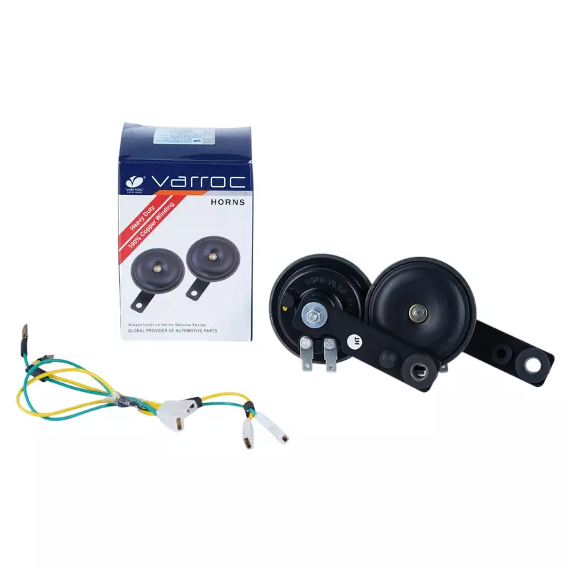 Varroc Horn Set 70 mm Dual Tone (PLSR N M Heavy Duty) 12 V Bold & Crystal-Clear Sound Sealed Design, K353096100