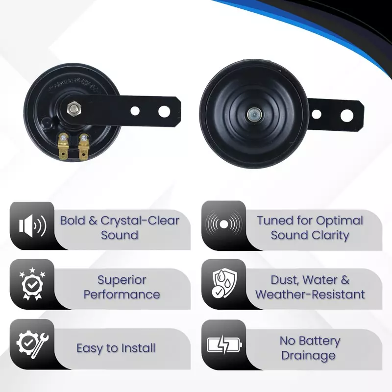 Varroc Horn 72 mm 12 V Bold & Crystal-Clear Sound Sealed Universal Design, K353933200