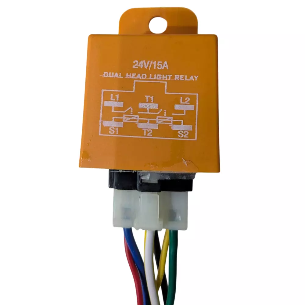 Uno Minda Dual Headlight Relay - with Wire - 24V/15A (TD-2004)