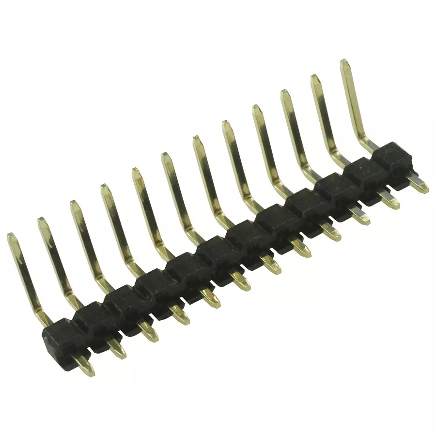 MULTICOMP PRO Pin Headers HEADER, 1 ROW, R/ANGLE, 12WAY, MC34757 (Pack of 10)
