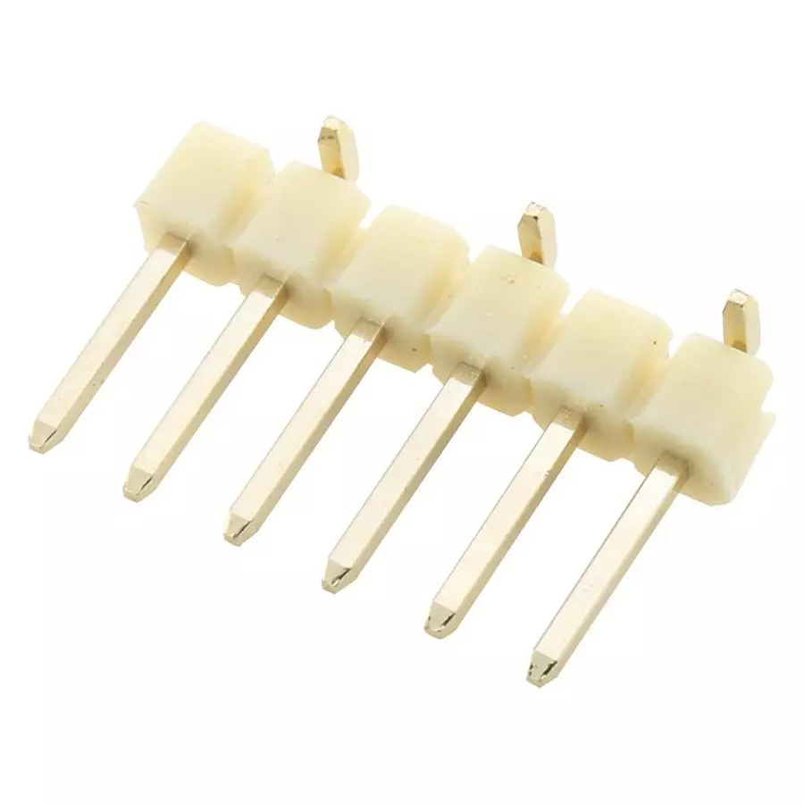 MULTICOMP PRO Pin Headers CONNECTOR, HEADER, 6POS, 1ROW, 2.54MM, 2211SM-06G-B1-TB (Pack of 5)