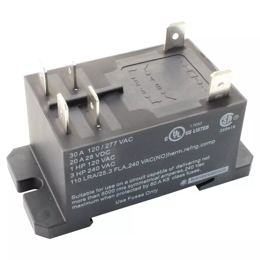 SCHNEIDER ELECTRIC Power Relays RELAY, DPST-NO, 230VAC, 30A, DIN RAIL, RPF2AP7
