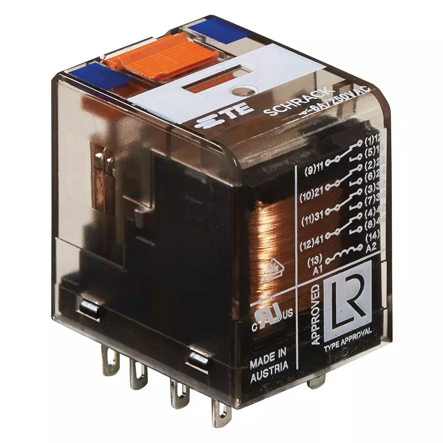 SCHRACK - TE CONNECTIVITY RELAY, 4PDT, 24VDC, 6A, SOCKET, PT580024..