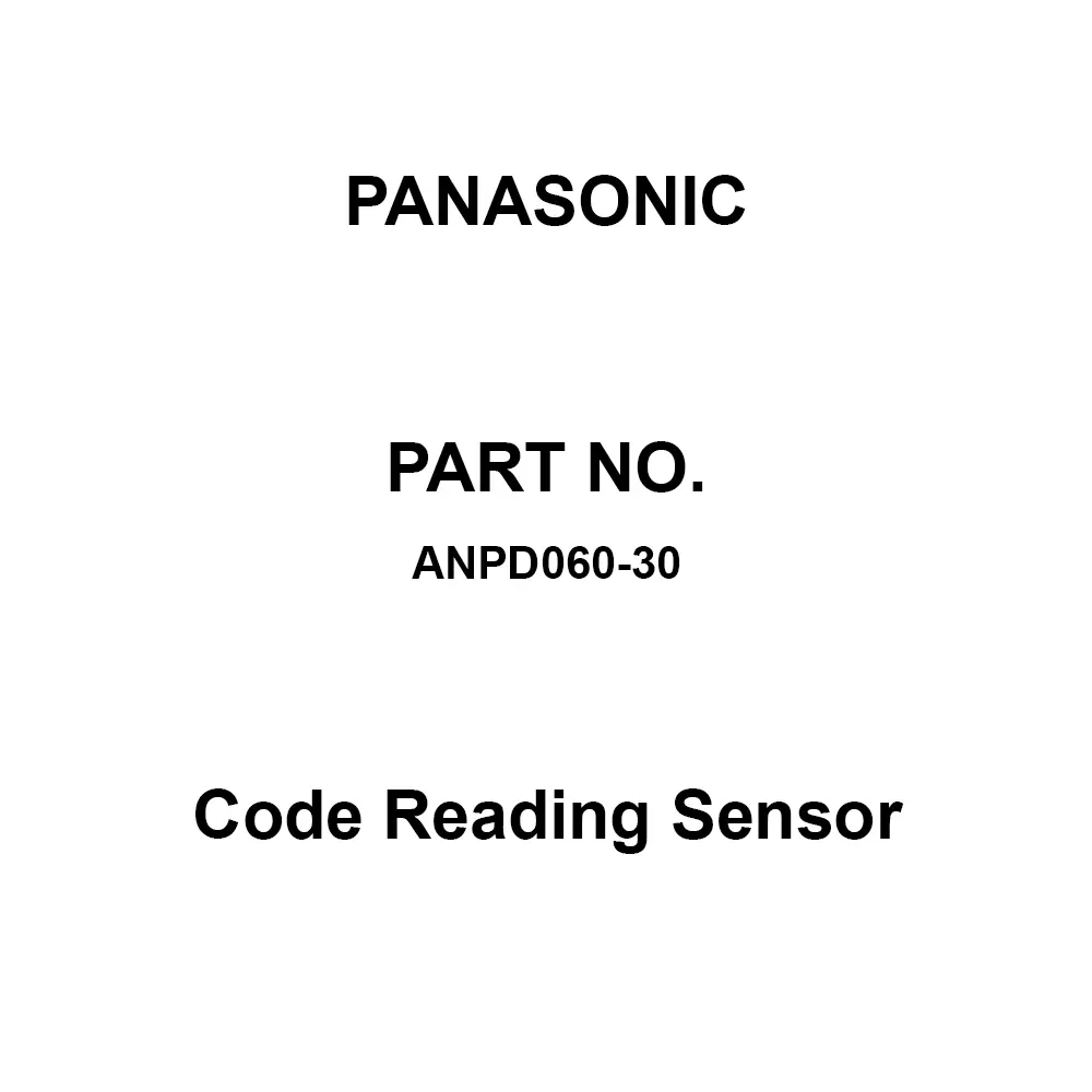 Panasonic Code Reading Sensor CE Standard, ANPD060-30