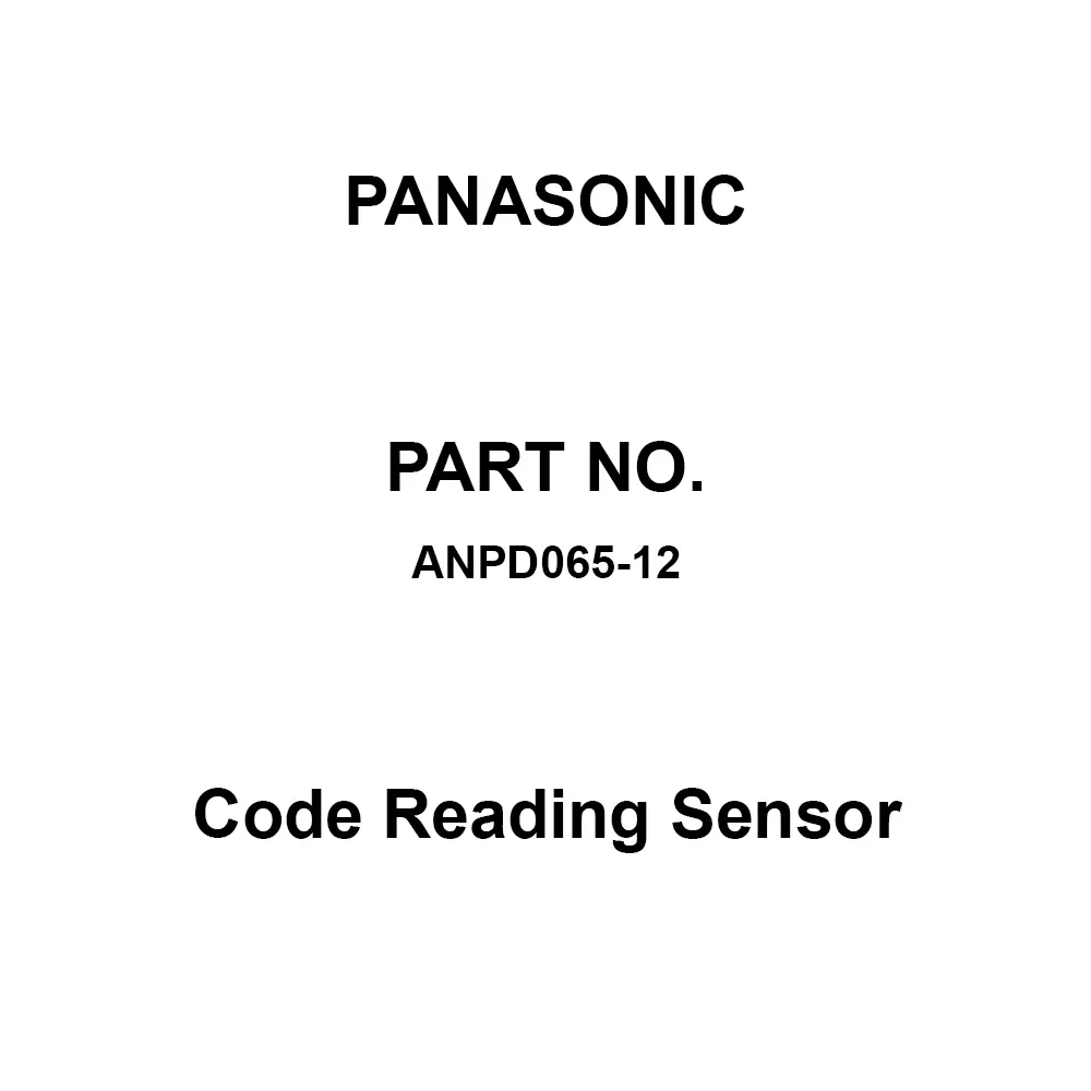 Panasonic Code Reading Sensor CE Standard, ANPD065-12