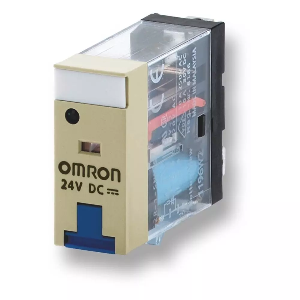 Omron Relay Plug-in DPDT 5 A Mechanical & LED Indicator 240 VAC, G2RN8826A