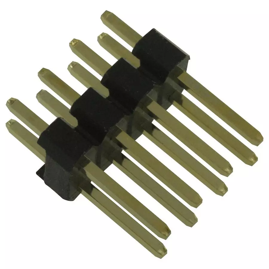 MULTICOMP PRO Pin Headers HEADER, THT, VERTICAL, 2.54MM, 8WAY, 2213S-08G (Pack of 20)