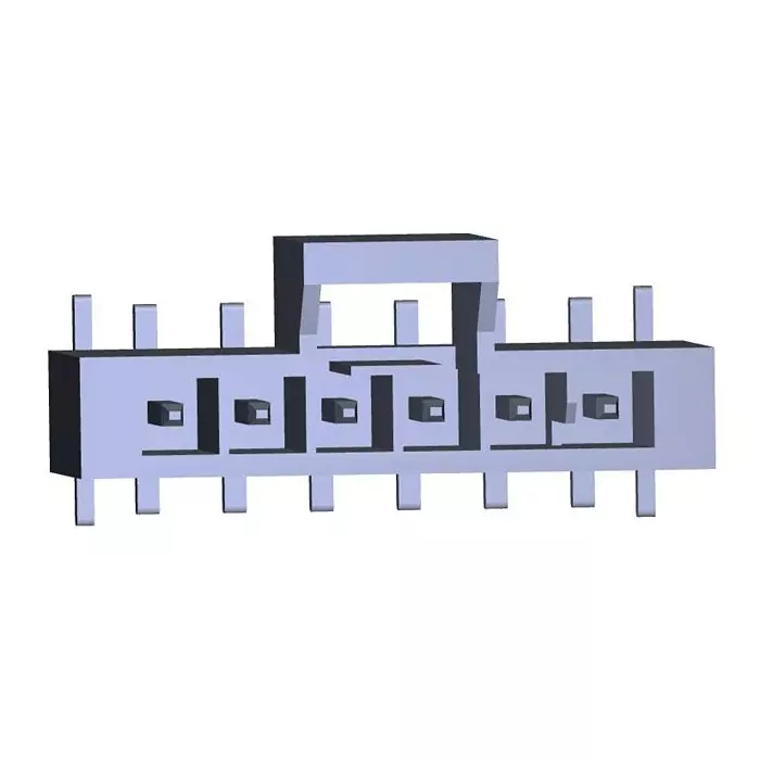 MOLEX Pin Headers NANO-FIT HDR SMT VT SGL 6CKT TIN BLK 105431-1106