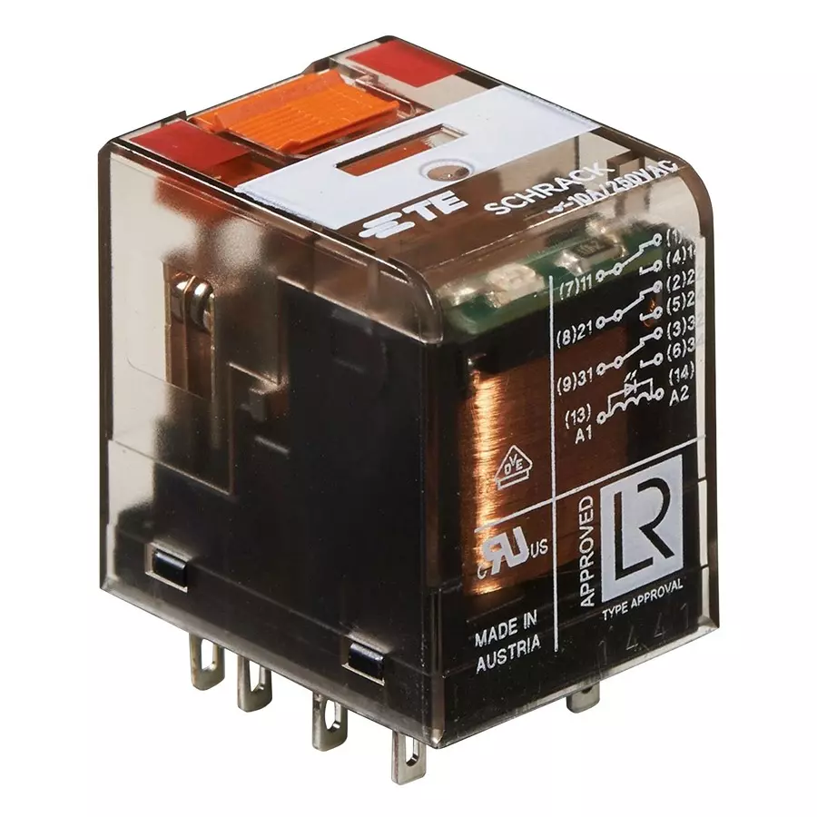 SCHRACK - TE CONNECTIVITY POWER RELAY, 3PDT, 10A, 240VAC, SOCKET, PT370T30
