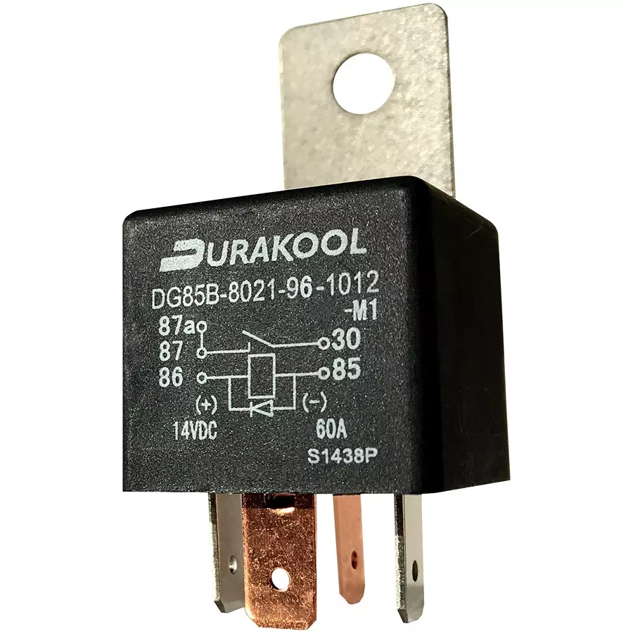 DURAKOOL Automotive Relay, Spst-No, 12Vdc, 60A, DG85B-8021-96-1012-M1