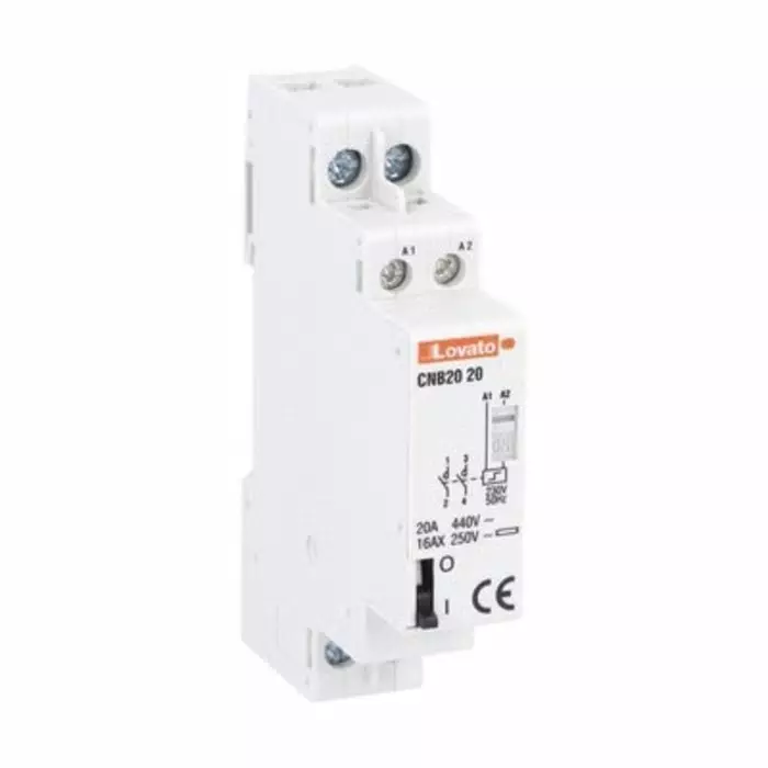 Lovato DIN Rail Latching Latching Relay, 230V Coil, 20A Switching Current, DPST, CNB2020230