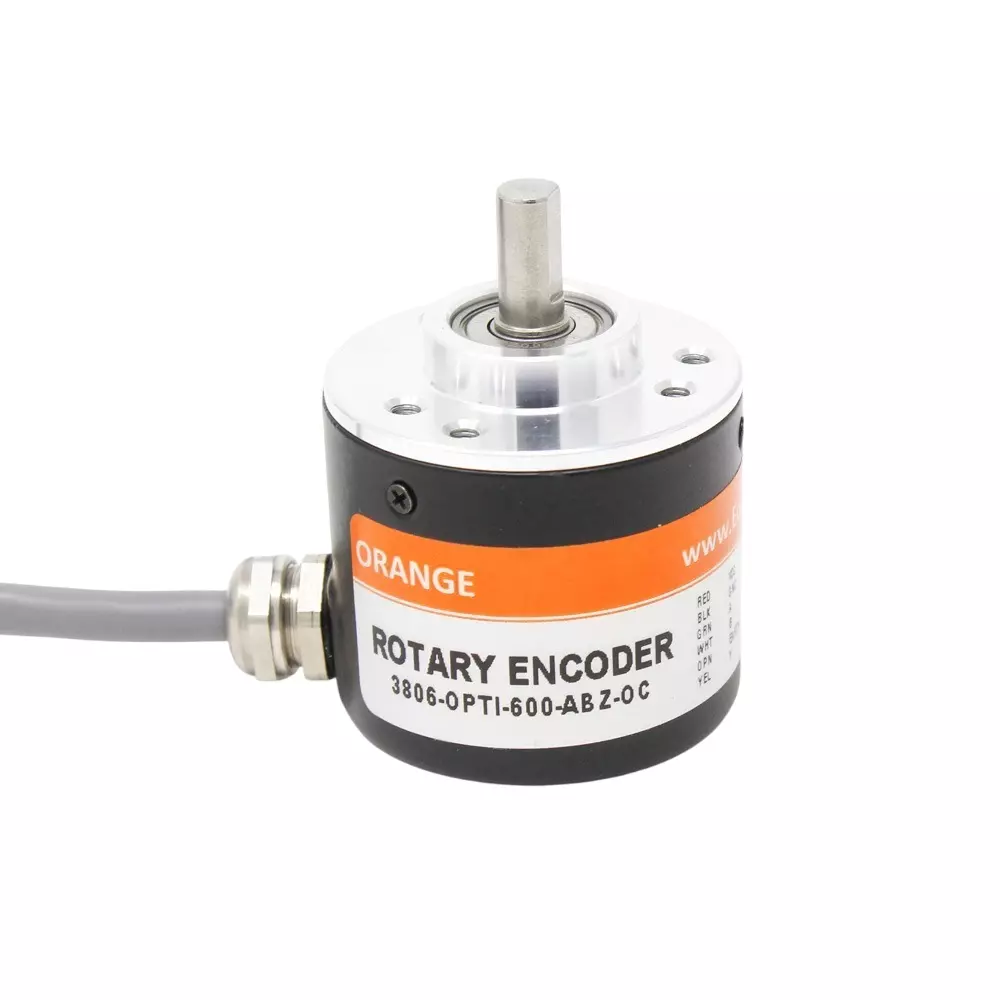 Orange 600 PPR ABZ 3-Phase Incremental Optical Rotary Encoder, 3806-OPTI-600-ABZ-OC