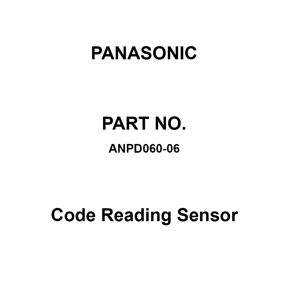 Panasonic Code Reading Sensor CE Standard, ANPD060-06