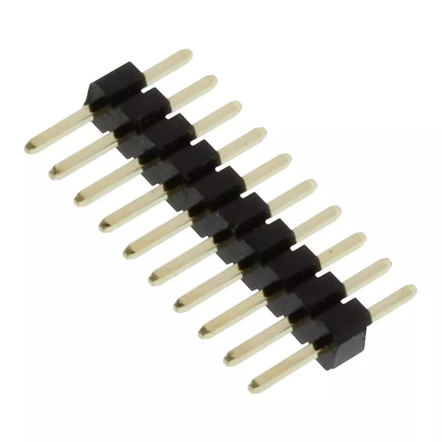 MULTICOMP PRO Pin Headers CONNECTOR, HEADER, 10POS, 1ROW, 1.27MM, MC-HVT1-S10-G (Pack of 5)