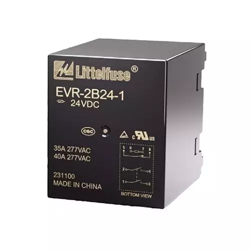 Littelfuse EVR Series Automotive Relay 24 V DC 2 Form A (DPST), 1 Form B (SPST) 1 Amp, 40 Amp PCB Mount, EVR-2B24-1