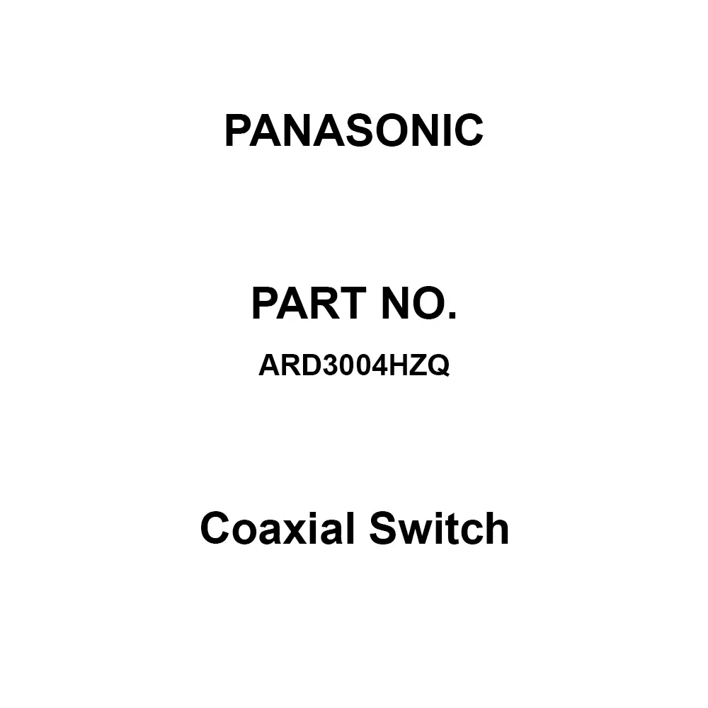Panasonic Coaxial Switch SP6T Contact DC 4.5 V Rated Coil Voltage, ARD3004HZQ