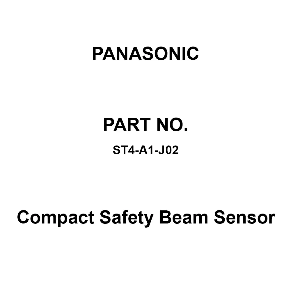 Panasonic Compact Safety Beam Sensor 0.1 to 15 m Detection Distance, ST4-A1-J02