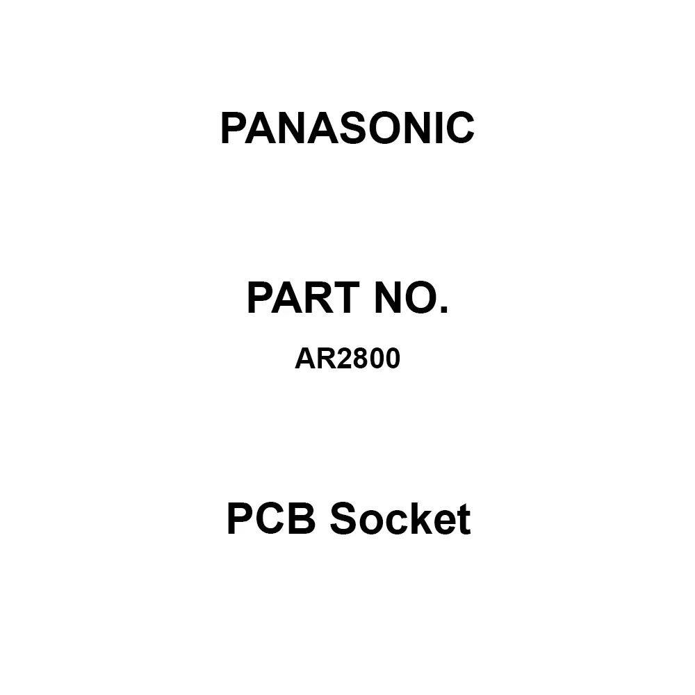 Panasonic PCB Socket UL/CSA Standard, AR2800 (Pack of 50 Pcs)