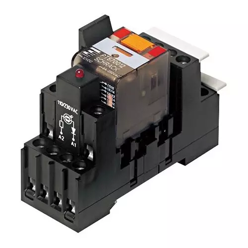 SCHRACK - TE CONNECTIVITY RELAY, 24VDC, 6A, 4PDT, DIN, PT5S7LC4
