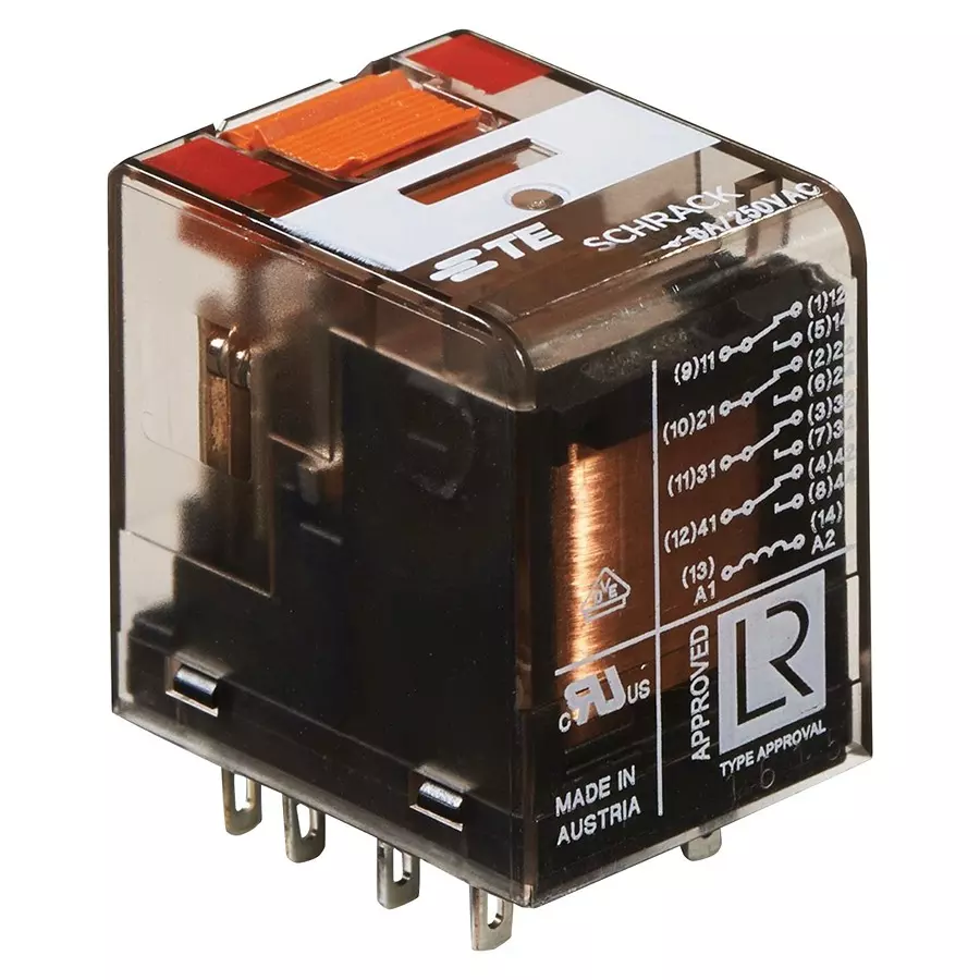 SCHRACK - TE CONNECTIVITY POWER RELAY, 4PDT, 6A, 240VAC, SOCKET, PT570548