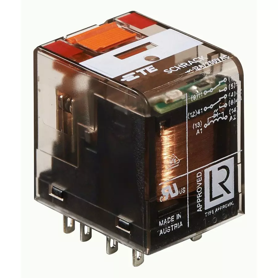SCHRACK - TE CONNECTIVITY POWER RELAY, DPDT, 12A, 240VAC, SOCKET, 1415002-1