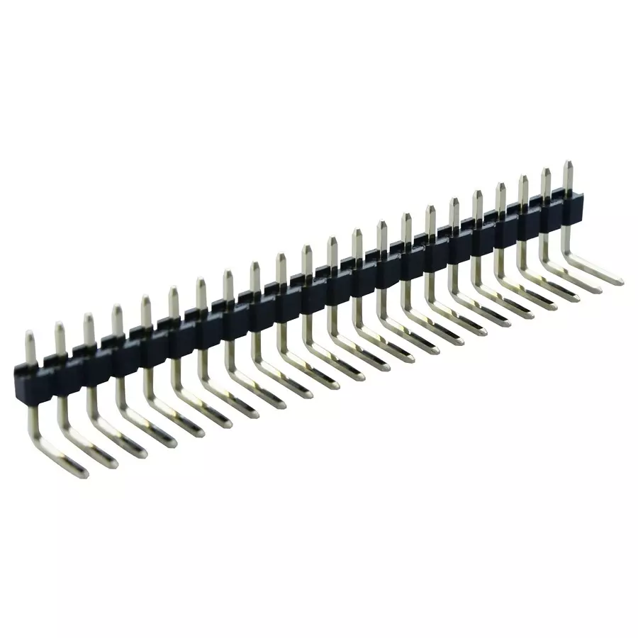 MULTICOMP PRO Pin Headers HEADER, 1 ROW, R/ANGLE, 22WAY, 2211R-22G (Pack of 5)