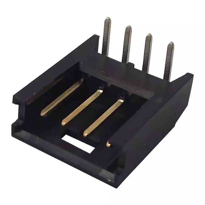 AMP - TE CONNECTIVITY HEADER, SHROUDED, RIGHT ANGLE, 4WAY, 280378-2