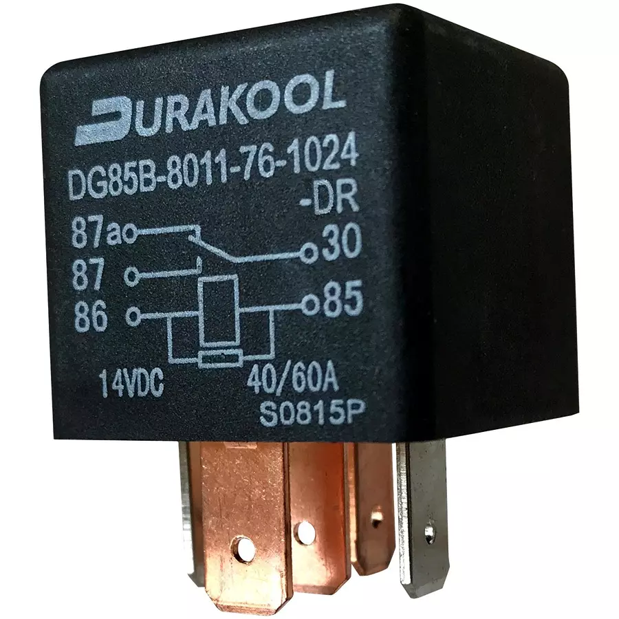 DURAKOOL Automotive Relay, Spdt, 24Vdc, 60A, DG85B-8011-76-1024-DR.