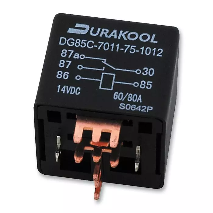 DURAKOOL Relay, Automotive, Spst-No, 12Vdc, 80A, DG85C-8021-75-1012
