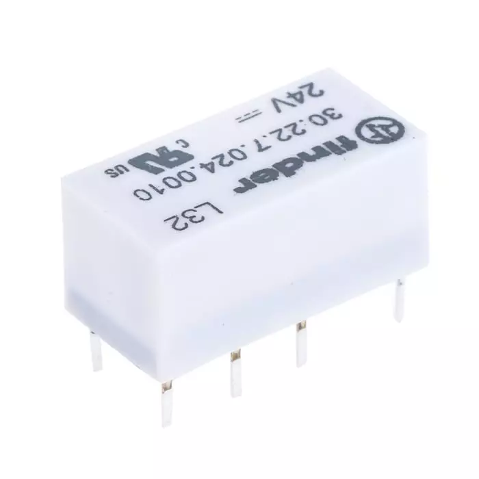 Finder PCB Mount Signal Relay 24 V DC Coil 2 A Switching Current SPDT, 30.22.7.024.0010