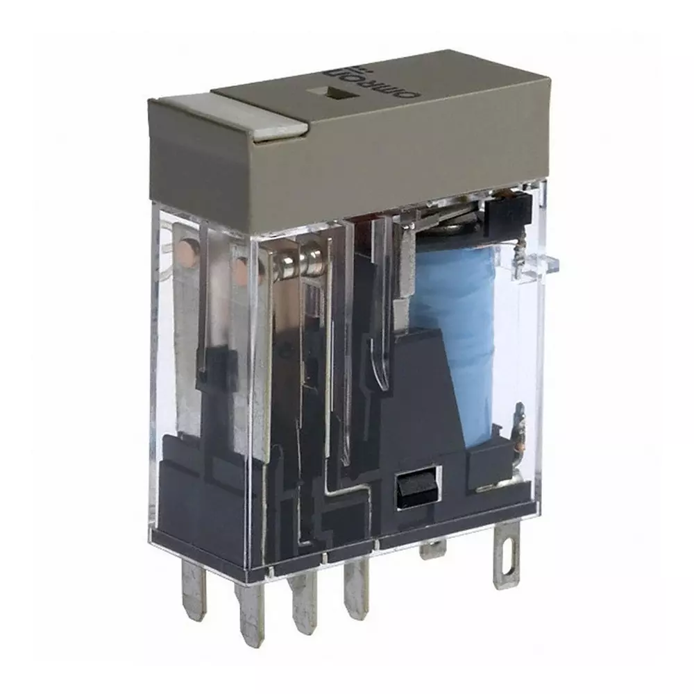 Omron Relay Plug-in 8-Pin DPDT 10 A Mechanical Indicator Label Facility 12 VDC, G2RN8810E
