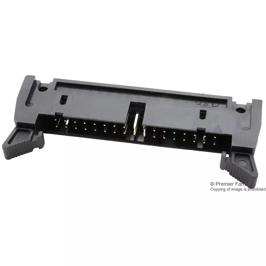 MULTICOMP PRO Pin Headers CONN, HEADER, R/A, 34POS, 2ROW, 2.5MM, MC-254-34-SL-RA-DIP