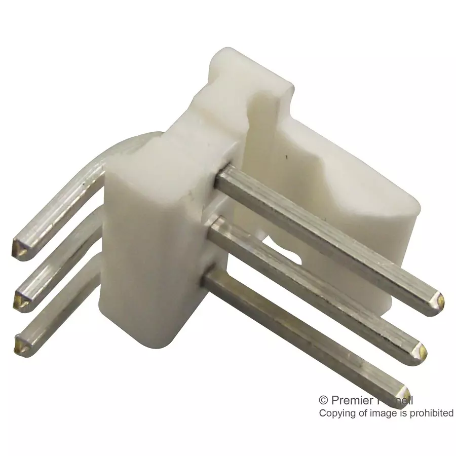 AMP - TE CONNECTIVITY HEADER, RIGHT ANGLE, 0.1", 3WAY, 640457-3 (Pack 10)