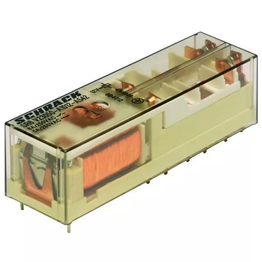 SCHRACK - TE CONNECTIVITY POWER RELAY, 3PST-NO/NC, 8A, 250VAC, THT, V23050A1024A533.