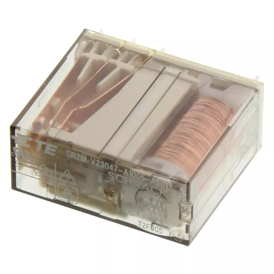 SCHRACK - TE CONNECTIVITY POWER RELAY, DPDT, 6A, 250VAC, TH, V23047A1005A501